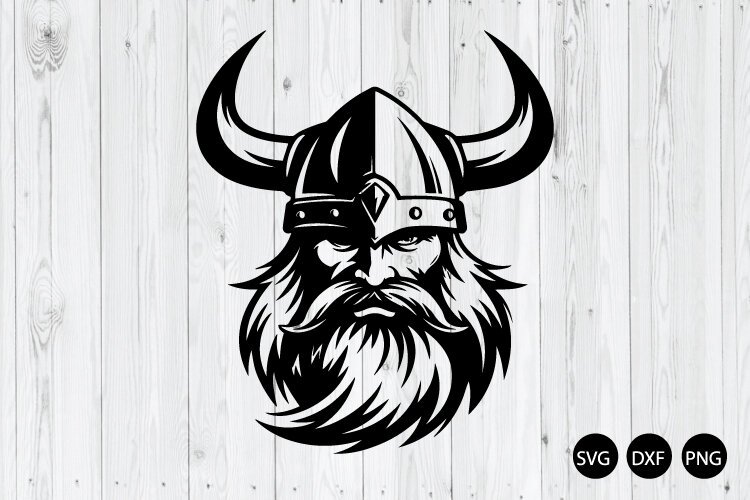 Viking Warrior Head SVG, Epic Viking SVG, Epic Viking SVG example image 1