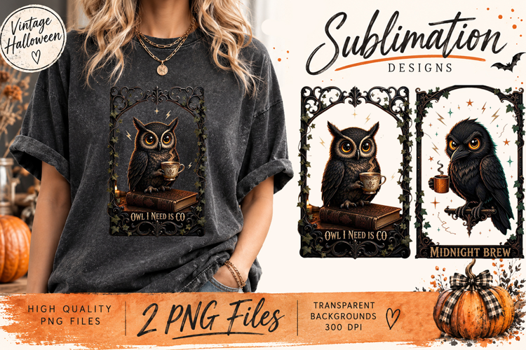 Vintage Halloween Sarcastic Animals PNG | Funny Gothic