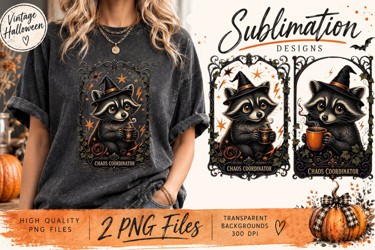 Vintage Halloween Sarcastic Animals PNG | Funny Gothic example image 1