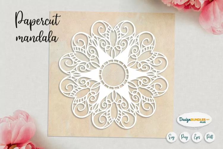 Vintage mandala papercut template | Spring mandala SVG