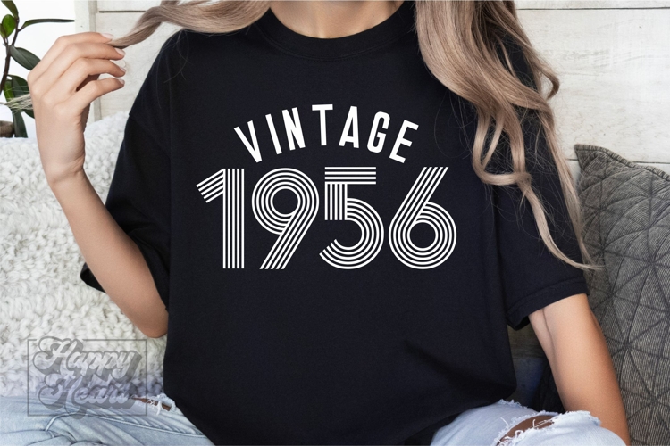 Vintage 1956 Retro SVG PNG - Hello Seventy - 70th Birthday