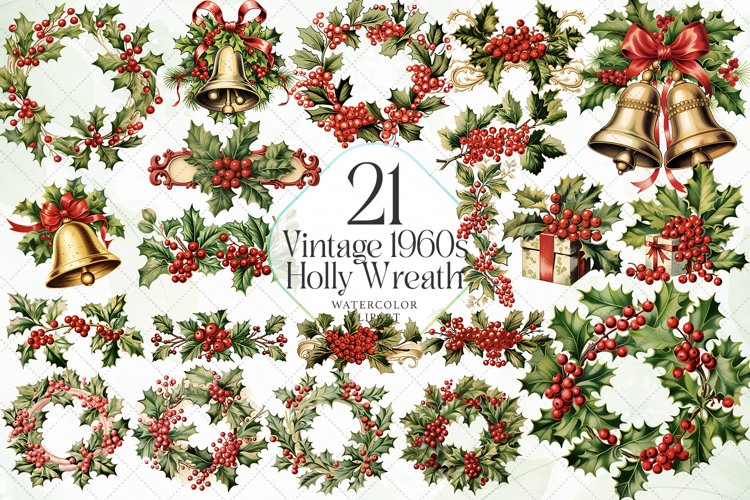 Christmas Wreath Clipart Image 8