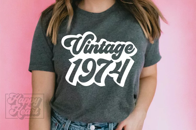 Vintage 1974 Retro SVG - Hello Fifty SVG - 50th Birthday SVG