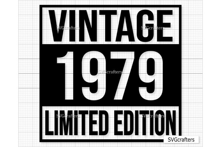 Vintage 1979 Svg Png, 44th birthday svg, 44 and fabulous svg example image 1