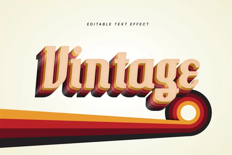 Editable Text Effect for Illustrator. Vector Graphic styles
