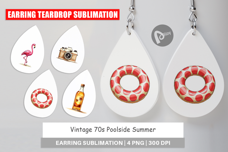 Vintage 70s Poolside Summer Earring