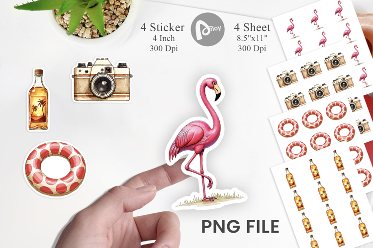 Vintage 70s Poolside Summer Sticker