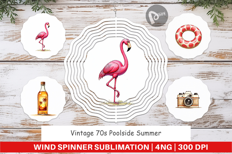 Vintage 70s Poolside Summer Wind Spinner