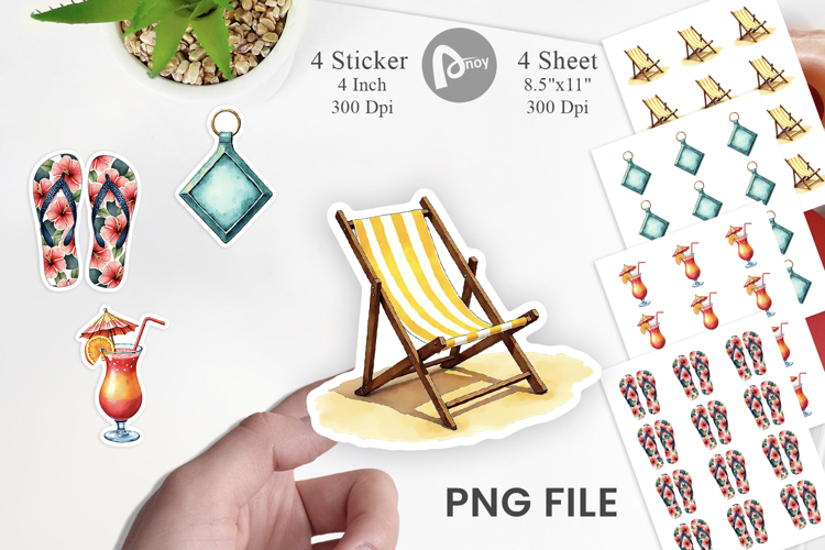 Vintage 70s Poolside Summer Sticker