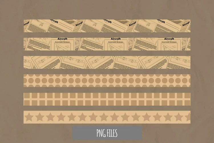 Vintage Aircraft Article in Newspaper Stripe