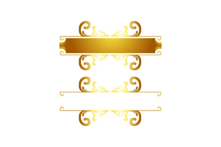 Vintage and luxury gold border design example image 1