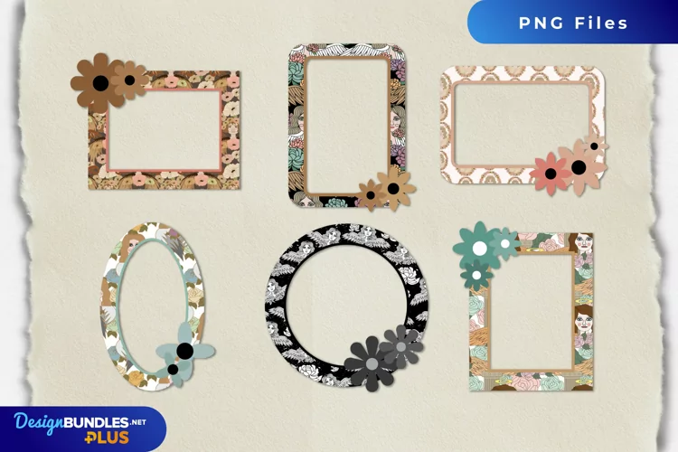 Vintage Angel Seamless Pattern Frames