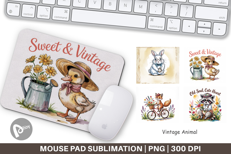 Mouse Pad Vintage Animal