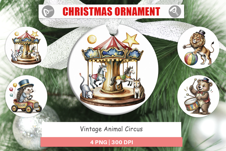 Ornament Vintage Animal Circus