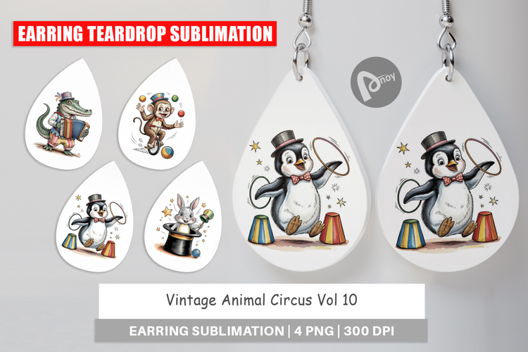 Earring Vintage Animal Circus