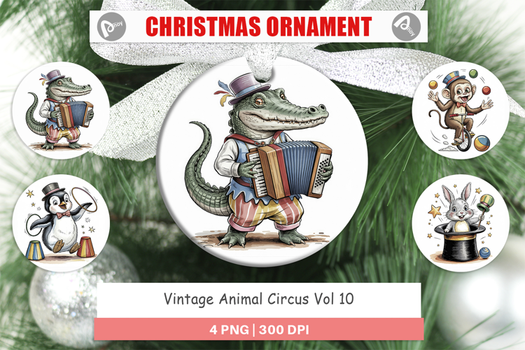 Ornament Vintage Animal Circus