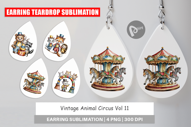 Earring Vintage Animal Circus