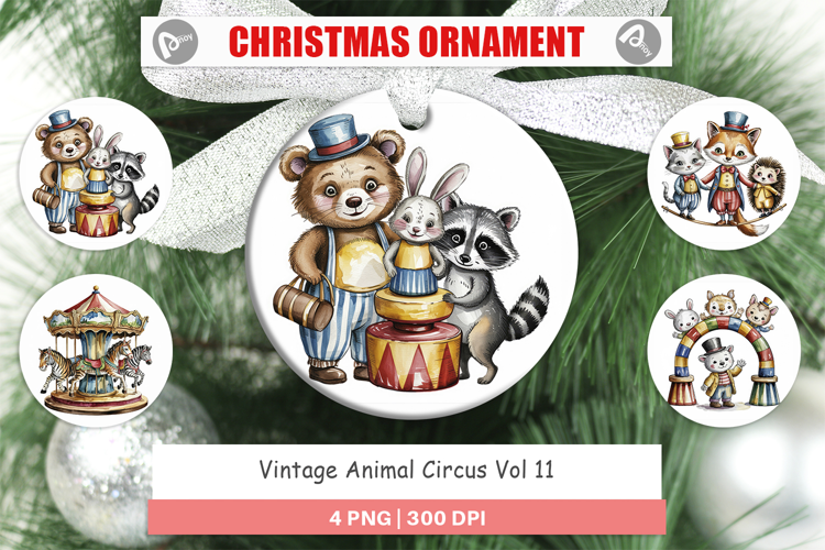 Ornament Vintage Animal Circus