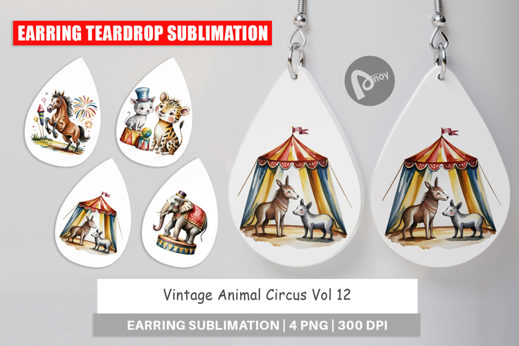 Earring Vintage Animal Circus