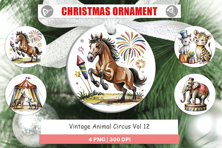 Ornament Vintage Animal Circus