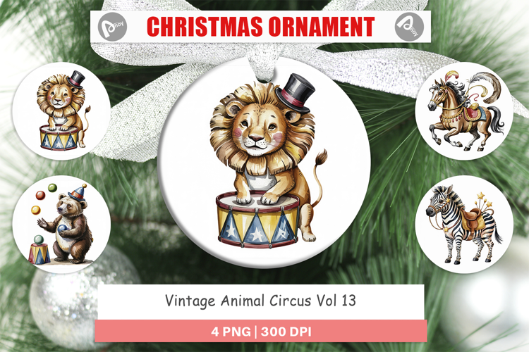Ornament Vintage Animal Circus