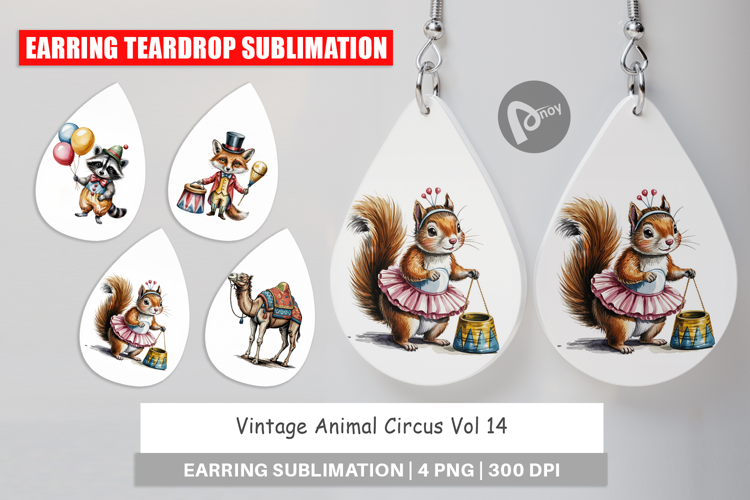 Earring Vintage Animal Circus