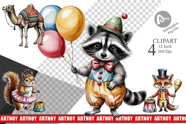 Vintage Animal Circus Clipart