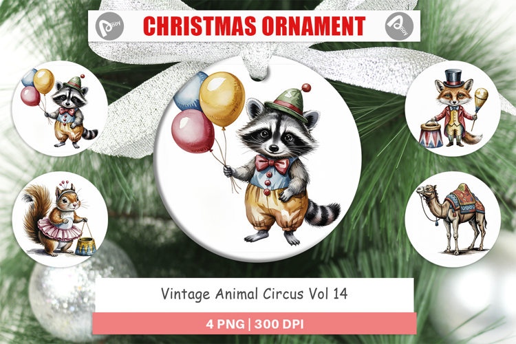 Ornament Vintage Animal Circus