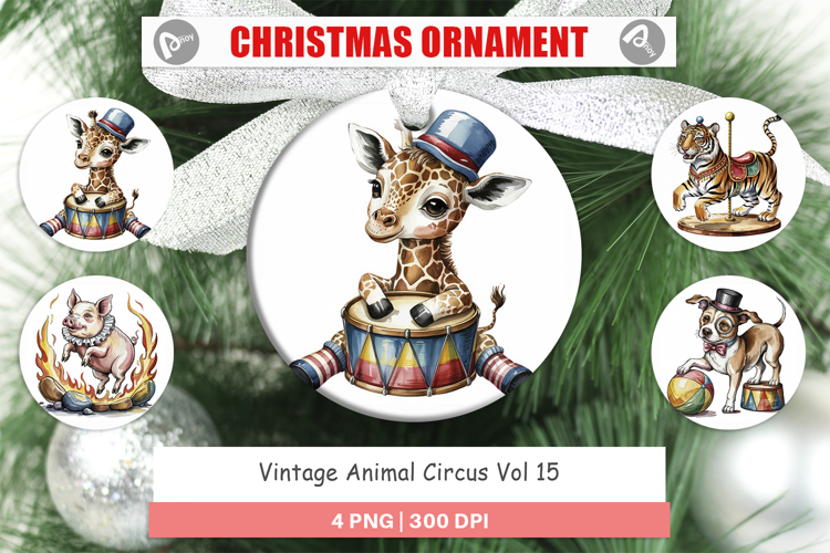 Ornament Vintage Animal Circus