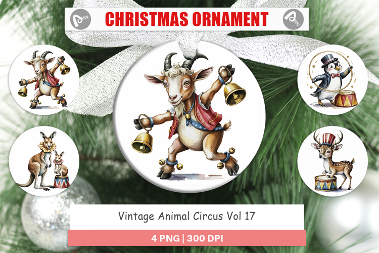 Ornament Vintage Animal Circus