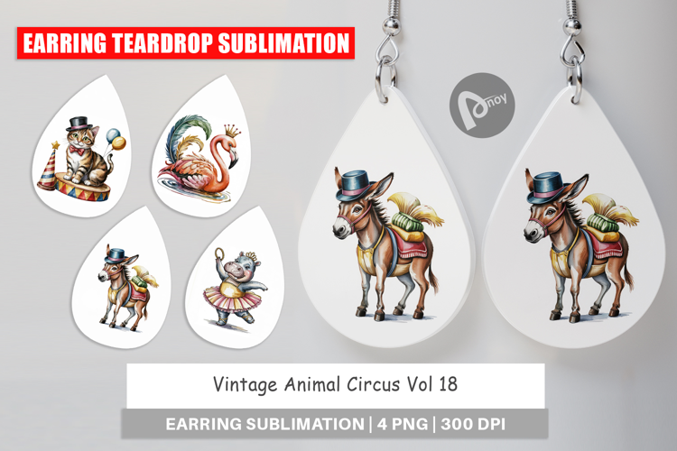 Earring Vintage Animal Circus