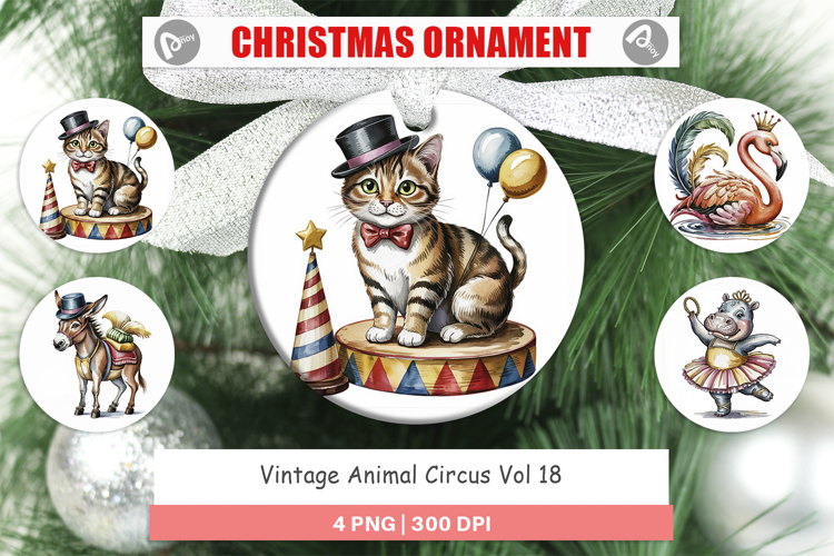 Ornament Vintage Animal Circus