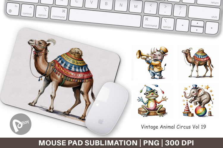 Mouse Pad Vintage Animal Circus
