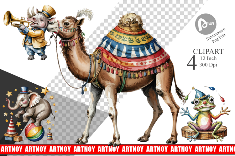 Vintage Animal Circus Clipart