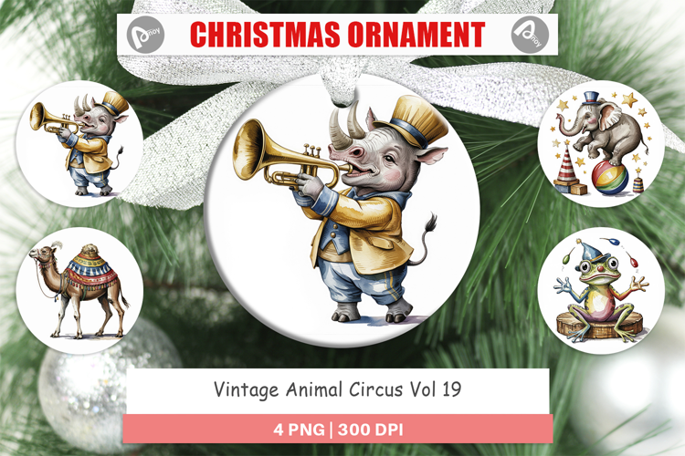 Ornament Vintage Animal Circus
