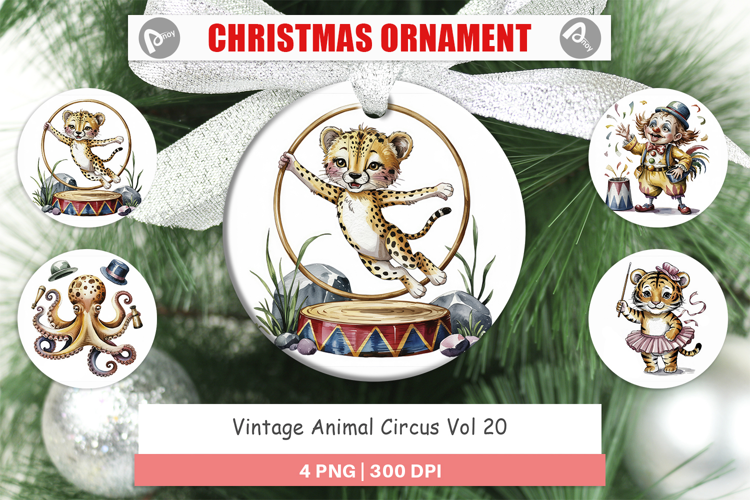 Ornament Vintage Animal Circus
