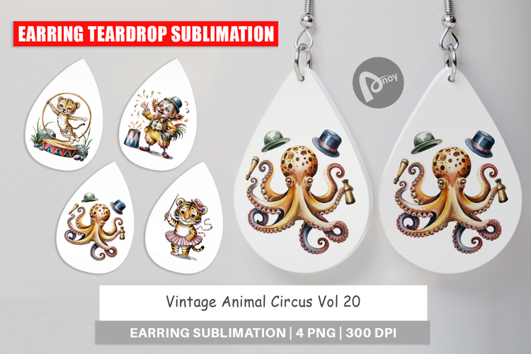 Earring Vintage Animal Circus