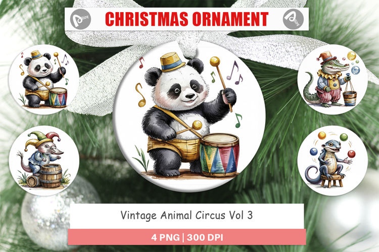 Ornament Vintage Animal Circus