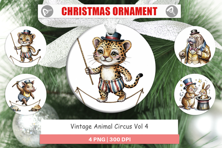 Ornament Vintage Animal Circus