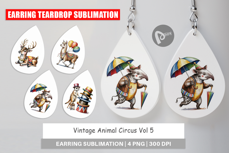 Earring Vintage Animal Circus
