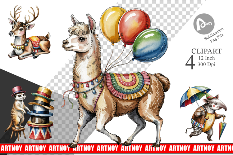 Vintage Animal Circus Clipart