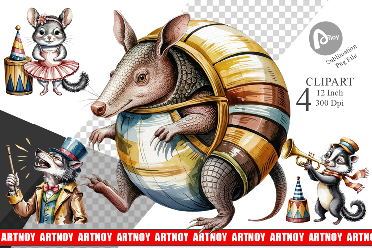 Vintage Animal Circus Clipart