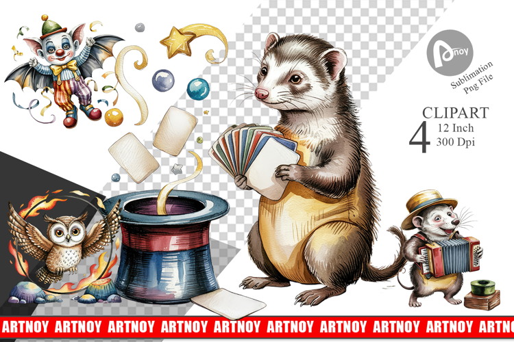 Vintage Animal Circus Clipart