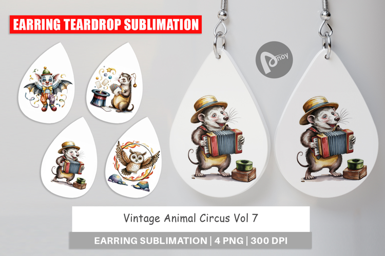 Earring Vintage Animal Circus