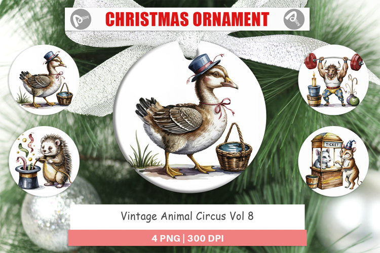 Ornament Vintage Animal Circus