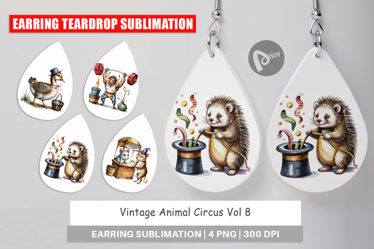 Earring Vintage Animal Circus