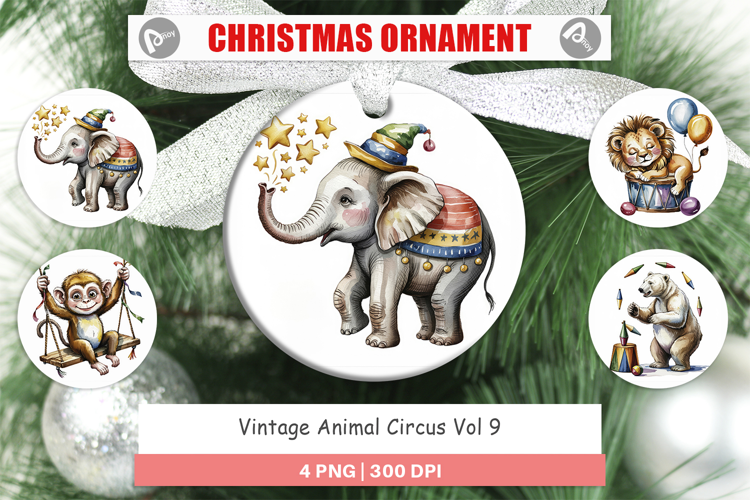 Ornament Vintage Animal Circus