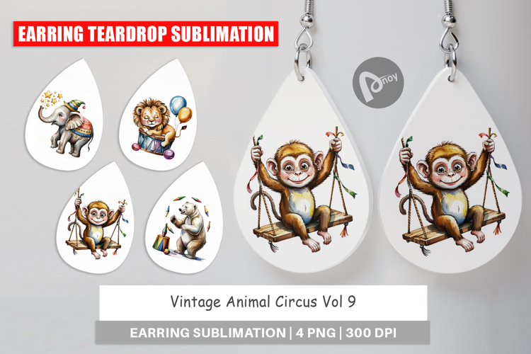 Earring Vintage Animal Circus