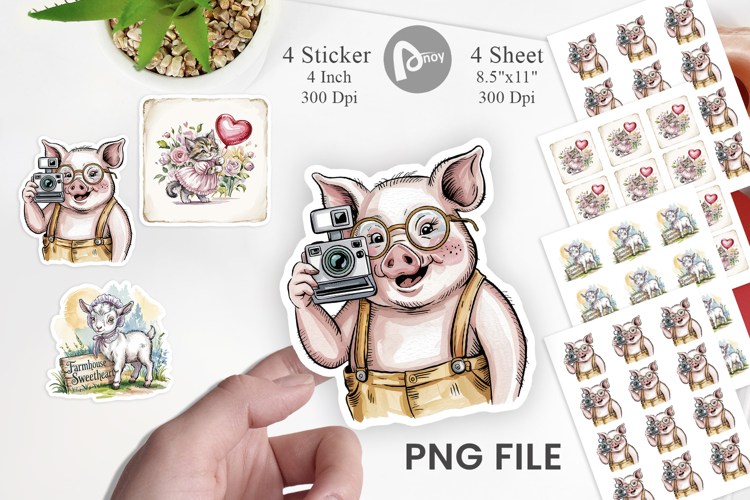 Vintage Animal Sticker
