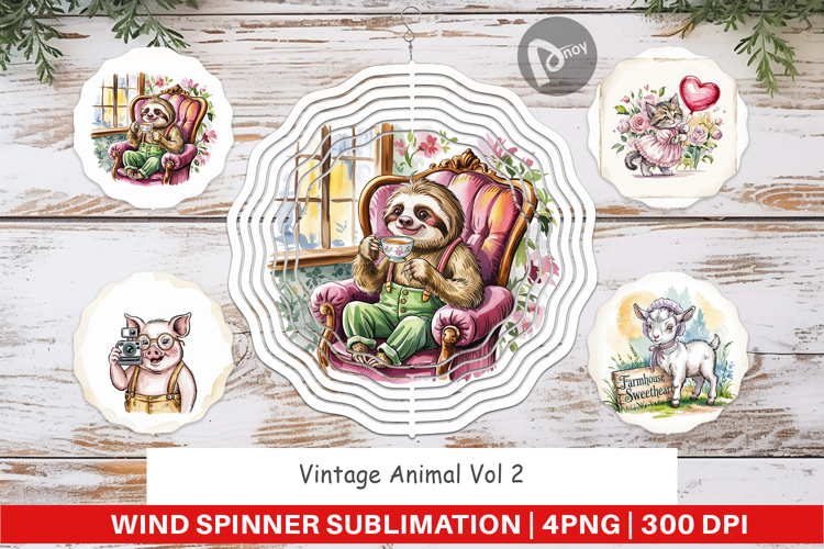 Wind Spinner Vintage Animal